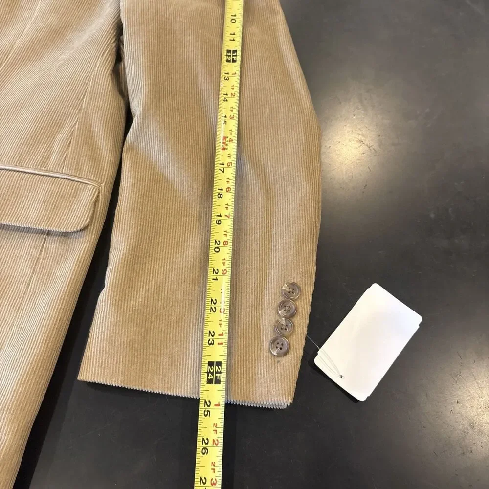NWT CHAPS Ralph Lauren Men’s Camel Corduroy Blazer Sport Coat Suit Jacket 46R